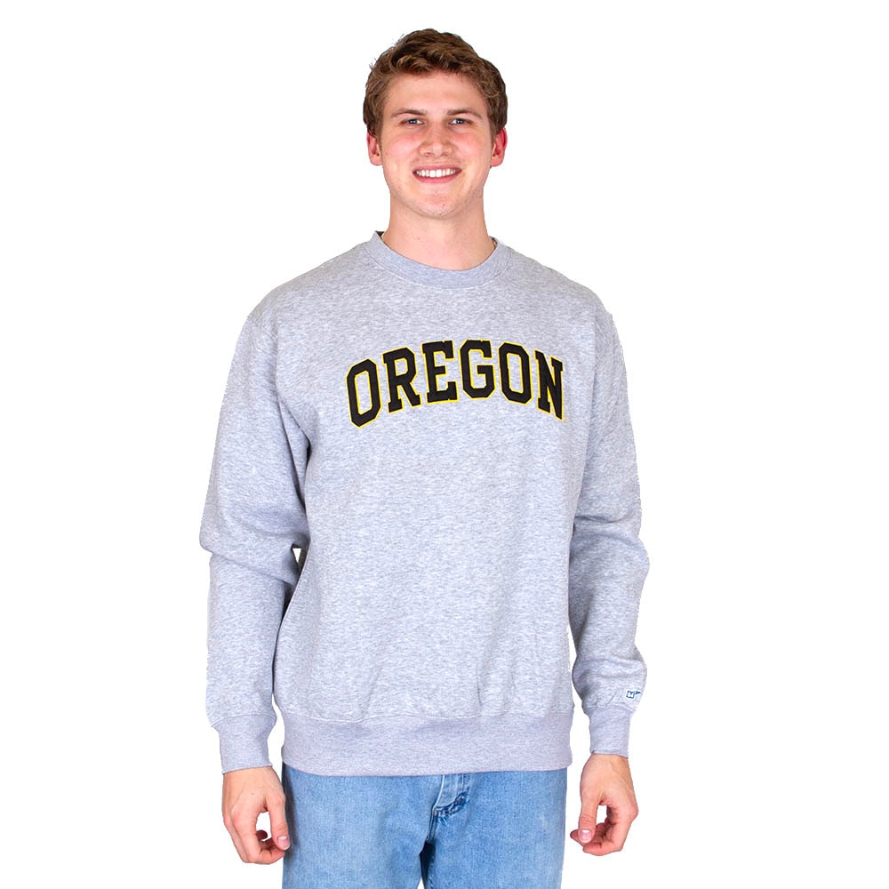 Arched Oregon, Blue 84, Grey, Pullover, Cotton Blend, Men, Campbell fleece, Sweatshirt, 800468